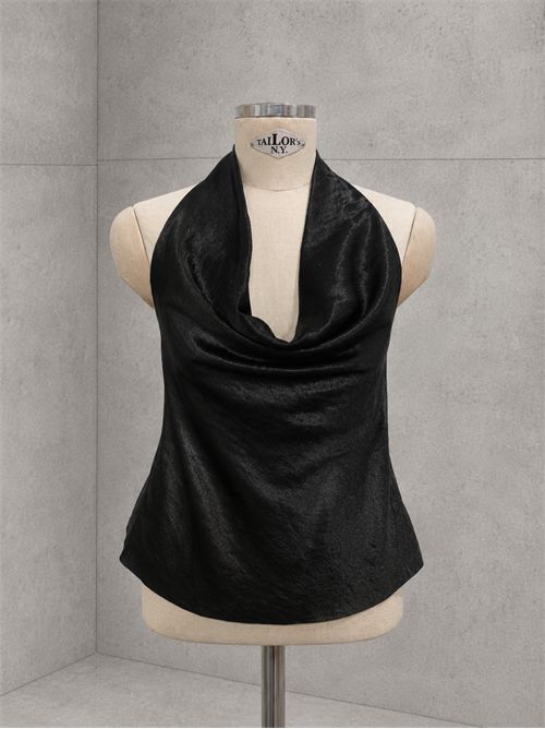 top scollo gronda cangiante SUSY MIX | SM00409NERO